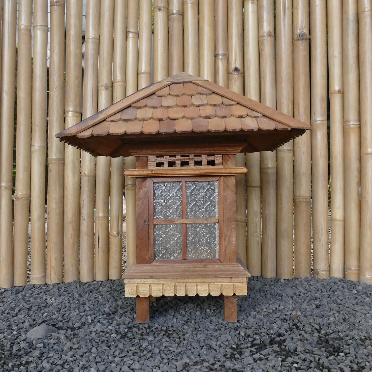  Product image 2 of the product “Japanese style garden lantern Fukui made of Bangkirai hardwood ”